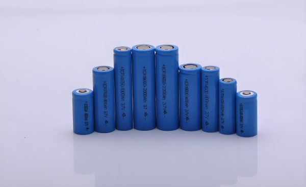 Lithium ion battery cells showing internal structure