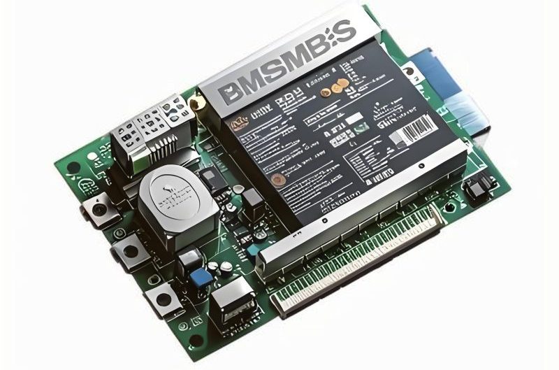 Lithium ion battery pack showing cells, wiring, and management system