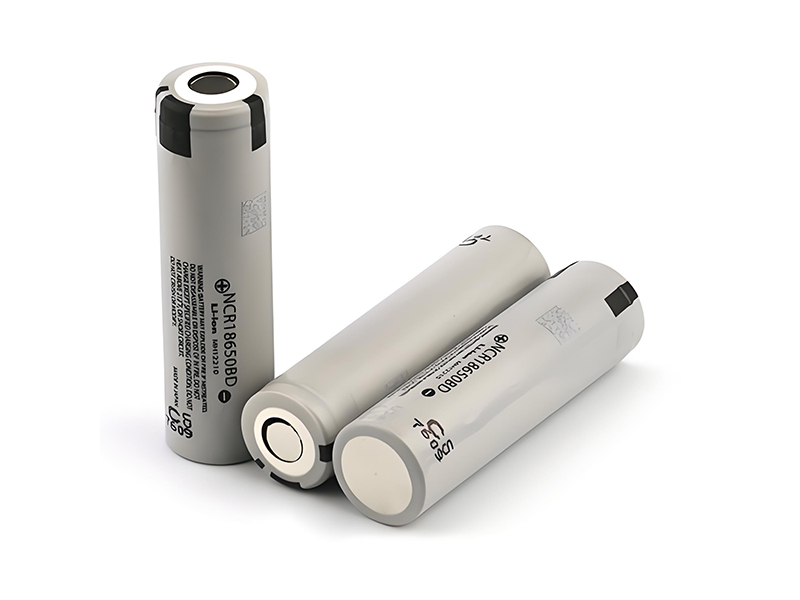 Cross-section of a power lithium-ion battery showing internal structure with anode, cathode, electrolyte and separator