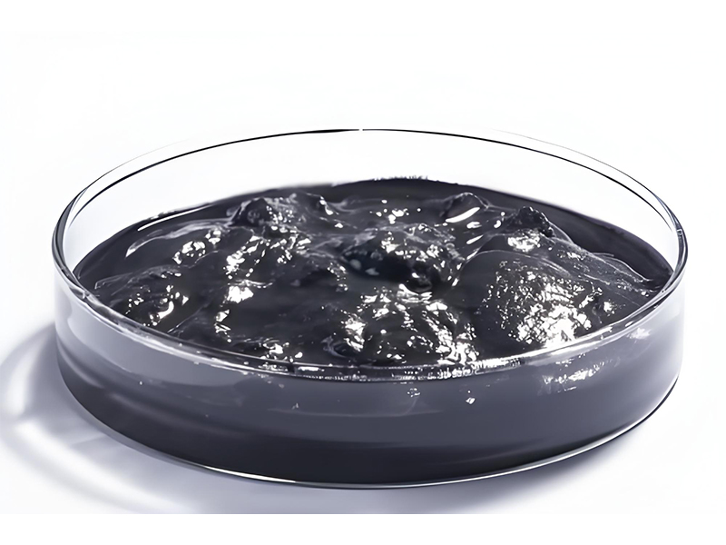 Lithium ion battery slurry preparation process showing mixing equipment and slurry samples
